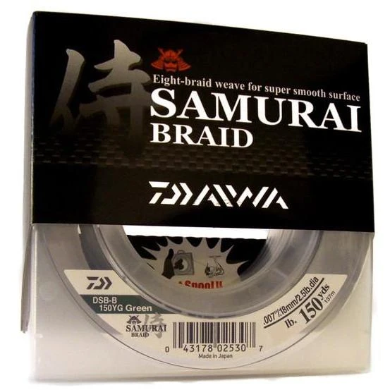 Daiwa Samurai Braided Fishing Line 150 Yards Green 1 Daiwa Samurai Braided Fishing Line 150 Yards Green