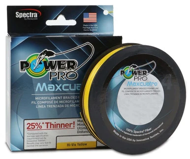 Power Pro PowerPro Maxcuatro Braided Fishing Line Hi-Vis Yellow 500yd Spools 1 Power Pro PowerPro Maxcuatro Braided Fishing Line Hi-Vis Yellow 500yd Spools