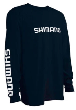 Shimano Logo Cotton Long Sleeve T-Shirts -Fishing Sale Shop shimano logo cotton long sleeve t shirts 18403.1651243776
